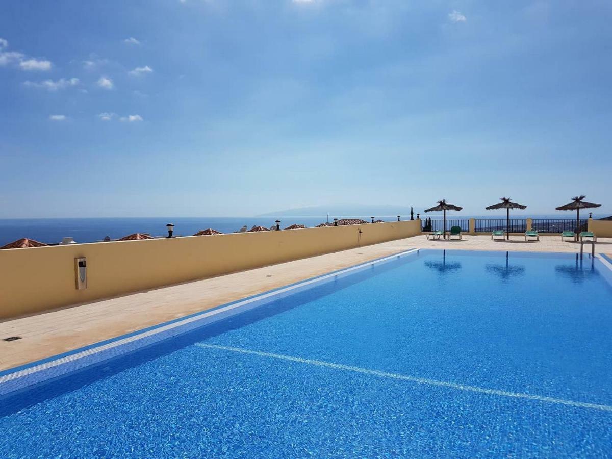 Villa Roque Del Conde With Fantastic Sea View, Terrace, Pool, Wifi, Sat-Tv, Garage Costa Adeje  ภายนอก รูปภาพ